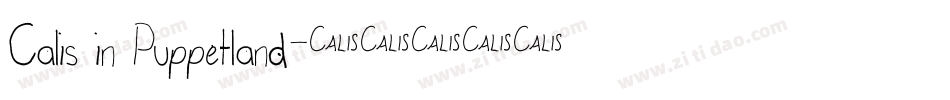 Calis in Puppetland字体转换